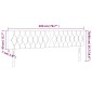 vidaXL Κεφαλάρι Κρεβατιού LED Ροζ 200x7x78/88 εκ. Βελούδινο
