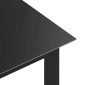 vidaXL Τραπέζι Κήπου Μαύρο 190 x 90 x 74 εκ. από Αλουμίνιο / Γυαλί