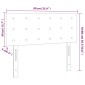 vidaXL Κεφαλάρι Κρεβατιού LED Κρεμ 90x5x78/88 εκ. Υφασμάτινο