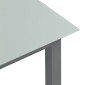 vidaXL Τραπέζι Κήπου Ανοιχτό Γκρι 150x90x74 εκ. από Αλουμίνιο / Γυαλί