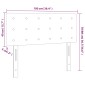 vidaXL Κεφαλάρι Κρεβατιού LED Κρεμ 100x5x78/88 εκ. Υφασμάτινο