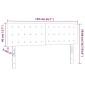 vidaXL Κεφαλάρι Κρεβατιού LED Μαύρο 144x5x78/88 εκ. Υφασμάτινο