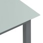 vidaXL Τραπέζι Κήπου Ανοιχτό Γκρι 190x90x74 εκ. από Αλουμίνιο / Γυαλί