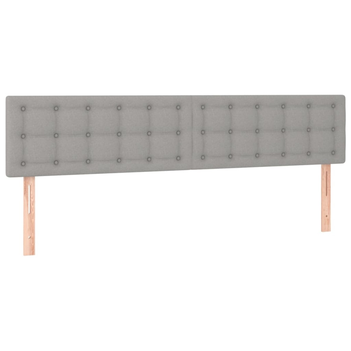 vidaXL Κεφαλάρι Κρεβατιού LED Ανοιχτό Γκρι 160x5x78/88 εκ. Υφασμάτινο