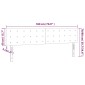 vidaXL Κεφαλάρι Κρεβατιού LED Σκούρο Καφέ 180x5x78/88 εκ. Υφασμάτινο