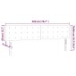 vidaXL Κεφαλάρι Κρεβατιού LED Σκούρο Πράσινο 200x5x78/88 εκ. Βελούδινο