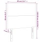 vidaXL Κεφαλάρι Κρεβατιού LED Σκούρο Καφέ 80x5x118/128εκ. Υφασμάτινο