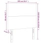 vidaXL Κεφαλάρι Κρεβατιού LED Ανοιχτό Γκρι 100x5x118/128εκ. Υφασμάτινο