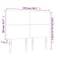 vidaXL Κεφαλάρι Κρεβατιού LED Μπλε 144x5x118/128 εκ. Υφασμάτινο