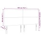 vidaXL Κεφαλάρι Κρεβατιού LED Σκούρο Καφέ 180x5x118/128εκ. Υφασμάτινο