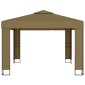 vidaXL Κιόσκι με Διπλή Οροφή Taupe 3 x 3 x 2,7 μ. 180 γρ/μ²