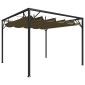 vidaXL Πέργκολα Κήπου με Πτυσσόμενη Οροφή Taupe 3 x 3 μ. 180 γρ/μ²
