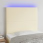 vidaXL Κεφαλάρι Κρεβατιού LED Κρεμ 80x5x118/128 εκ