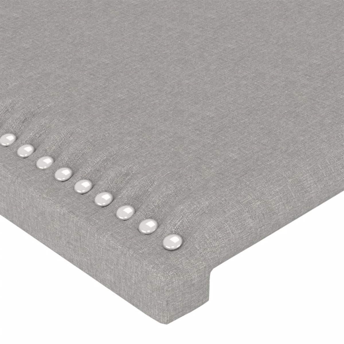 vidaXL Κεφαλάρι Κρεβατιού LED Ανοιχτό Γκρι 90x5x118/128 εκ. Υφασμάτινο
