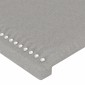 vidaXL Κεφαλάρι Κρεβατιού LED Ανοιχτό Γκρι 90x5x118/128 εκ. Υφασμάτινο