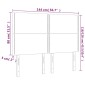 vidaXL Κεφαλάρι Κρεβατιού LED Κρεμ 144x5x118/128 εκ. Υφασμάτινο