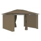 vidaXL Τέντα Εκδηλώσεων Κήπου με Κουρτίνες Taupe 4 x 3 μ. 180 γρ/μ²