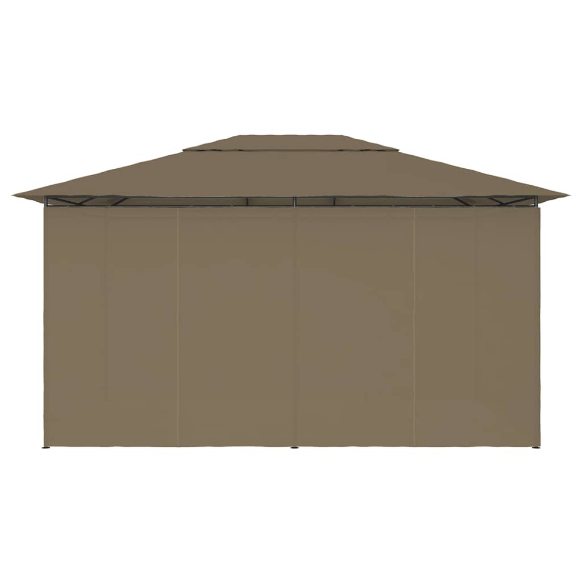 vidaXL Τέντα Εκδηλώσεων Κήπου με Κουρτίνες Taupe 4 x 3 μ. 180 γρ/μ²