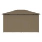 vidaXL Τέντα Εκδηλώσεων Κήπου με Κουρτίνες Taupe 4 x 3 μ. 180 γρ/μ²