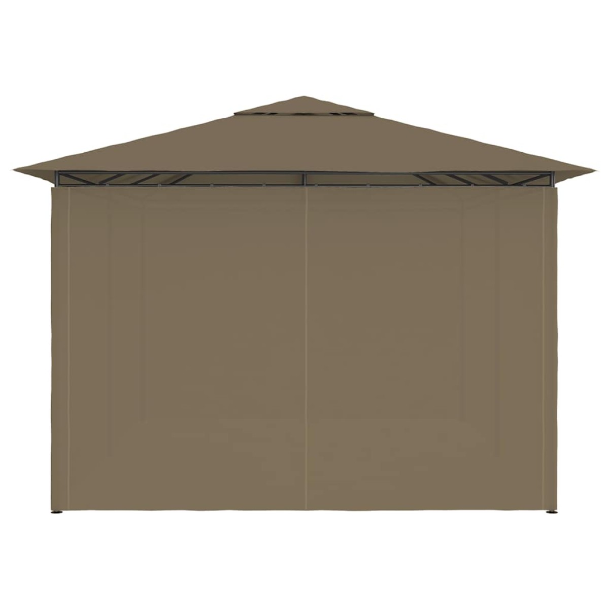 vidaXL Τέντα Εκδηλώσεων Κήπου με Κουρτίνες Taupe 4 x 3 μ. 180 γρ/μ²