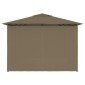 vidaXL Τέντα Εκδηλώσεων Κήπου με Κουρτίνες Taupe 4 x 3 μ. 180 γρ/μ²