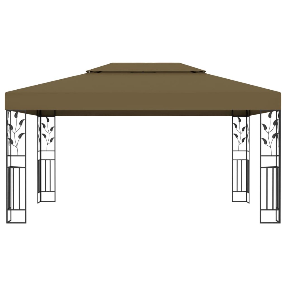 vidaXL Κιόσκι με Διπλή Οροφή Taupe 3 x 4 μ. 180 γρ/μ²