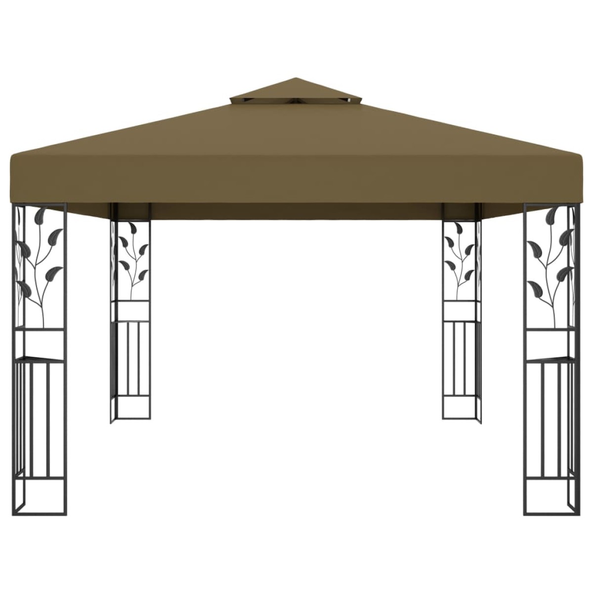 vidaXL Κιόσκι με Διπλή Οροφή Taupe 3 x 4 μ. 180 γρ/μ²