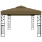 vidaXL Κιόσκι με Διπλή Οροφή Taupe 3 x 4 μ. 180 γρ/μ²