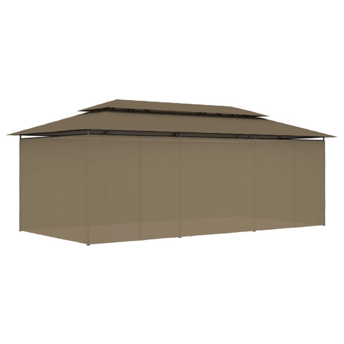 vidaXL Κιόσκι με Κουρτίνες Taupe 600 x 298 x 270 εκ. 180 γρ./μ²
