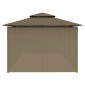 vidaXL Κιόσκι με Κουρτίνες Taupe 600 x 298 x 270 εκ. 180 γρ./μ²