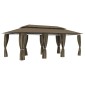 vidaXL Κιόσκι με Κουρτίνες Taupe 600 x 298 x 270 εκ. 180 γρ./μ²