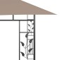 vidaXL Κιόσκι με Αντικουνουπικό Δίχτυ Taupe 4x3x2,73 μ. / 180 γρ./μ²