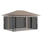 vidaXL Κιόσκι με Αντικουνουπικό Δίχτυ Taupe 4x3x2,73 μ. / 180 γρ./μ²