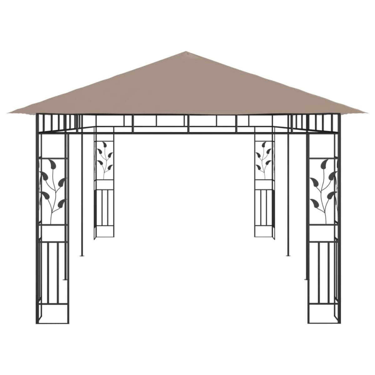 vidaXL Κιόσκι με Αντικουνουπικό Δίχτυ Taupe 6x3x2,73 μ. / 180 γρ./μ²