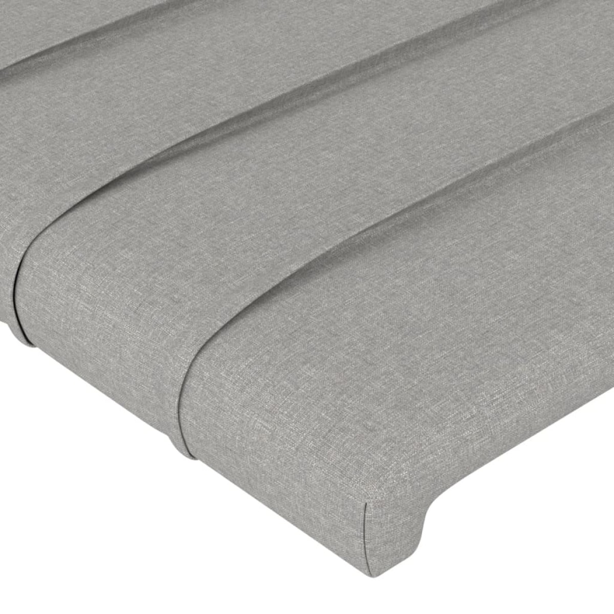 vidaXL Κεφαλάρι Κρεβατιού LED Ανοιχτό Γκρι 80x5x118/128 εκ. Υφασμάτινο