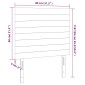 vidaXL Κεφαλάρι Κρεβατιού LED Ανοιχτό Γκρι 80x5x118/128 εκ. Υφασμάτινο