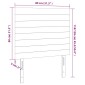 vidaXL Κεφαλάρι Κρεβατιού LED Σκούρο Καφέ 80x5x118/128εκ. Υφασμάτινο