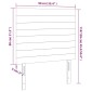 vidaXL Κεφαλάρι Κρεβατιού LED Σκούρο Καφέ 90x5x118/128εκ. Υφασμάτινο