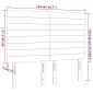 vidaXL Κεφαλάρι Κρεβατιού LED Σκούρο Καφέ 144x5x118/128εκ. Υφασμάτινο