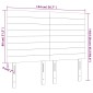 vidaXL Κεφαλάρι Κρεβατιού LED Taupe 144x5x118/128 εκ. Υφασμάτινο