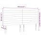 vidaXL Κεφαλάρι Κρεβατιού LED Ανοιχτό Γκρι 160x5x118/128εκ. Υφασμάτινο