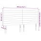 vidaXL Κεφαλάρι Κρεβατιού LED Μπλε 200x5x118/128 εκ. Υφασμάτινο