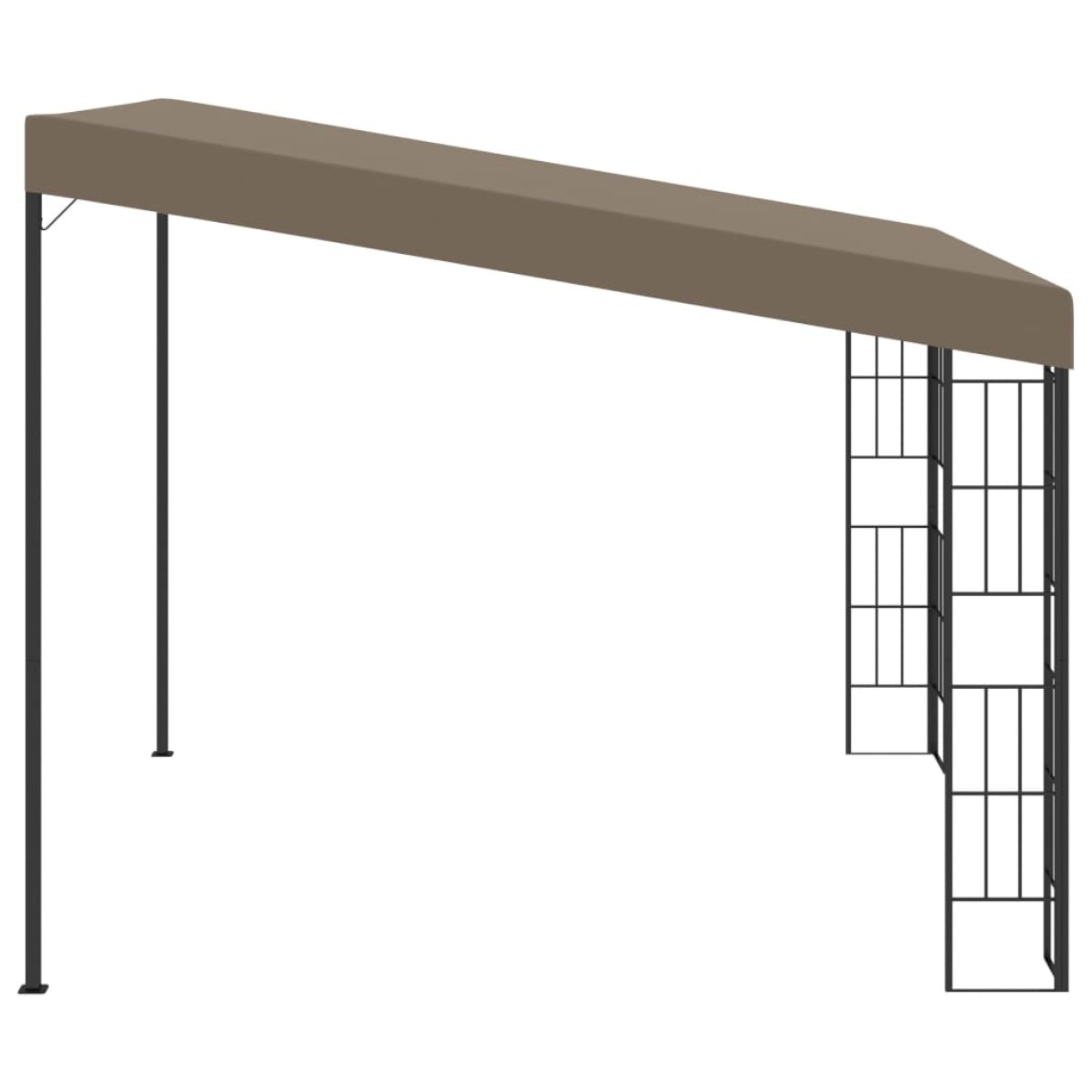 vidaXL Κιόσκι Επιτοίχιο Taupe 3 x 3 μ. Υφασμάτινο