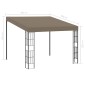 vidaXL Κιόσκι Επιτοίχιο Taupe 3 x 3 μ. Υφασμάτινο