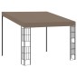 vidaXL Κιόσκι Επιτοίχιο Taupe 3 x 3 μ. Υφασμάτινο
