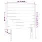 vidaXL Κεφαλάρι Κρεβατιού LED Μαύρο 100x5x118/128 εκ. Βελούδινο