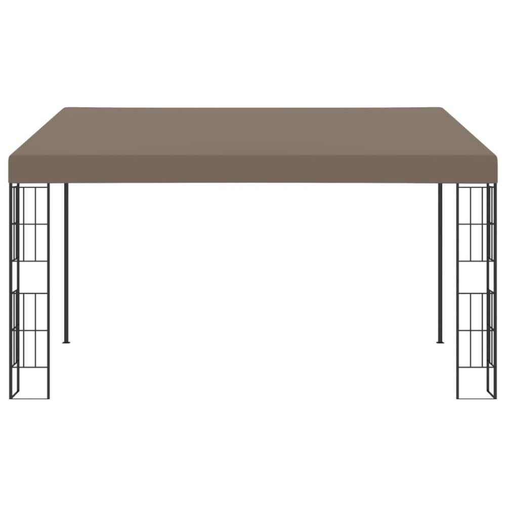 vidaXL Κιόσκι Επιτοίχιο Taupe 4 x 3 μ. Υφασμάτινο