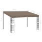 vidaXL Κιόσκι Επιτοίχιο Taupe 4 x 3 μ. Υφασμάτινο
