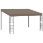 vidaXL Κιόσκι Επιτοίχιο Taupe 4 x 3 μ. Υφασμάτινο