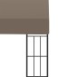 vidaXL Κιόσκι Επιτοίχιο Taupe 6 x 3 μ. Υφασμάτινο